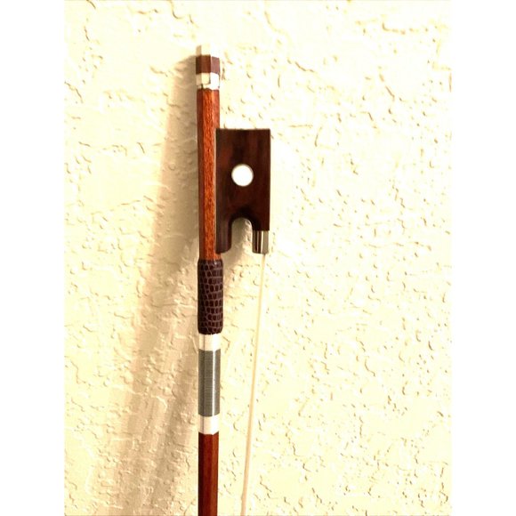 Professional Carbon Fiber With Pernambuco Skin Violin Bow With Snake wood Frog - Picture 3 of 9